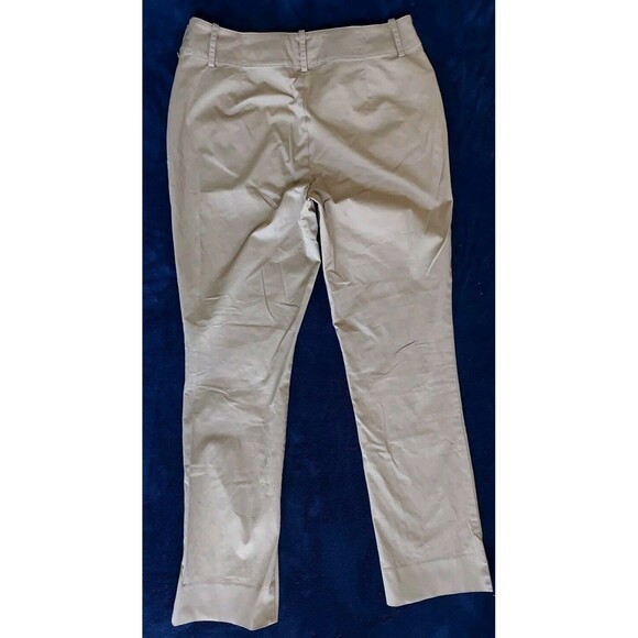 Ladies Ralph Lauren Premium Khaki Tan Straight Mid Rise Side Zip Pants Size 8 - Picture 8 of 9